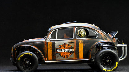 Tamiya Sand Scorcher 1/10 Custom Painted Body – Finished with Driver Figure (HARLEYWAGEN)