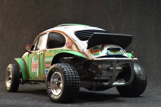 Tamiya Sand Scorcher 1/10 Custom Painted Body – Finished with Driver Figure (CASBUG)