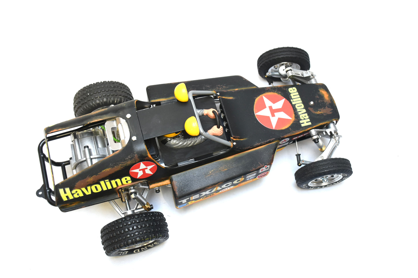 Tamiya BUGGY CHAMP 1/10 Custom Painted Body (TEXACO) – Finished with Driver Figure