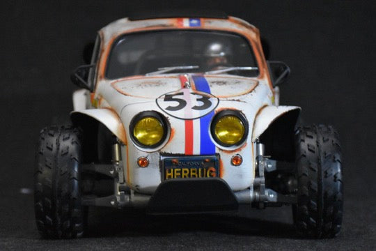 Tamiya Sand Scorcher 1/10 Custom Painted Body – Finished with Driver Figure (HERBUG) - (Minor Sticker Imperfection)