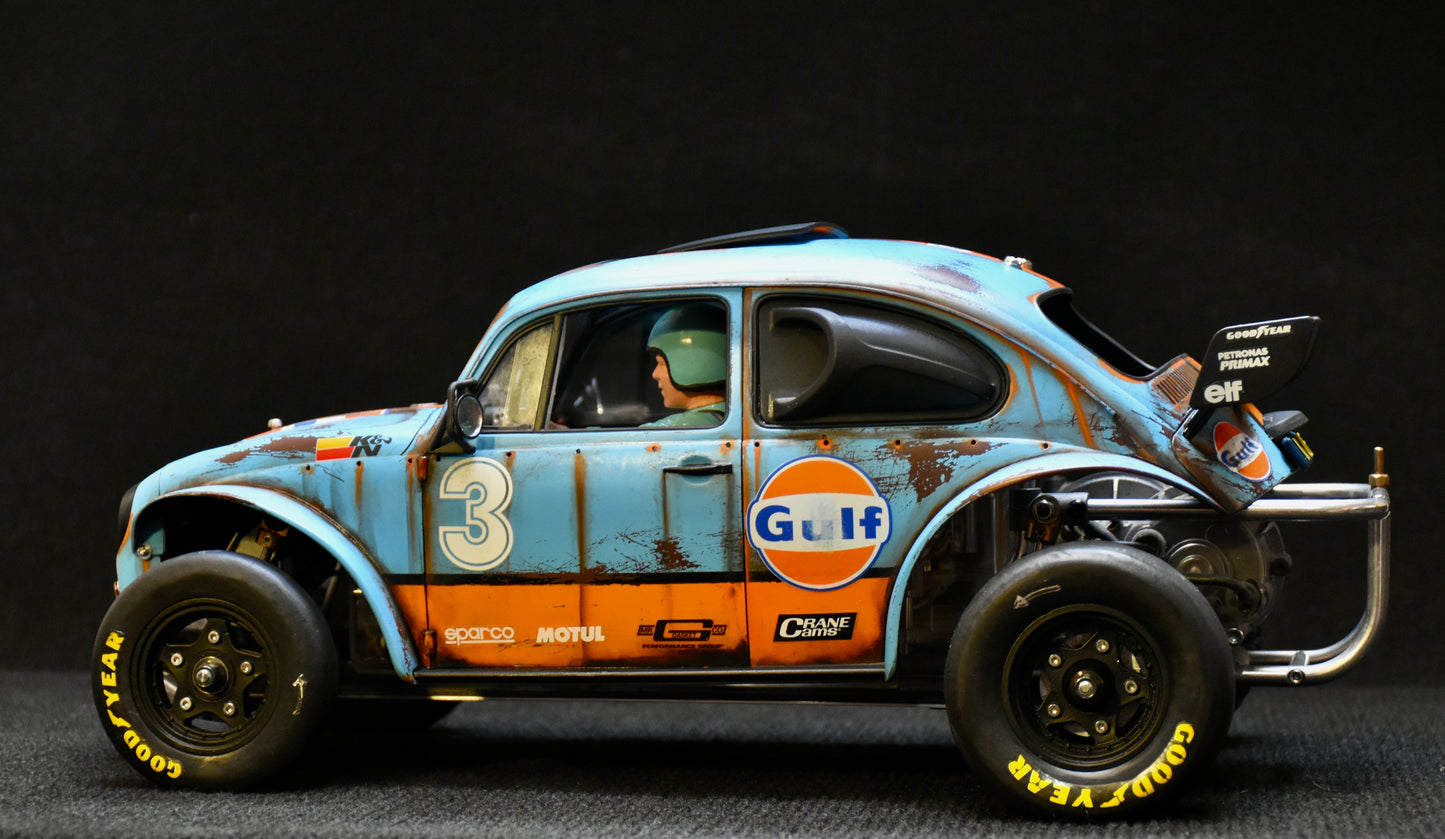 Tamiya Sand Scorcher 1/10 Custom Painted Body – Finished with Driver Figure (BUGULF)