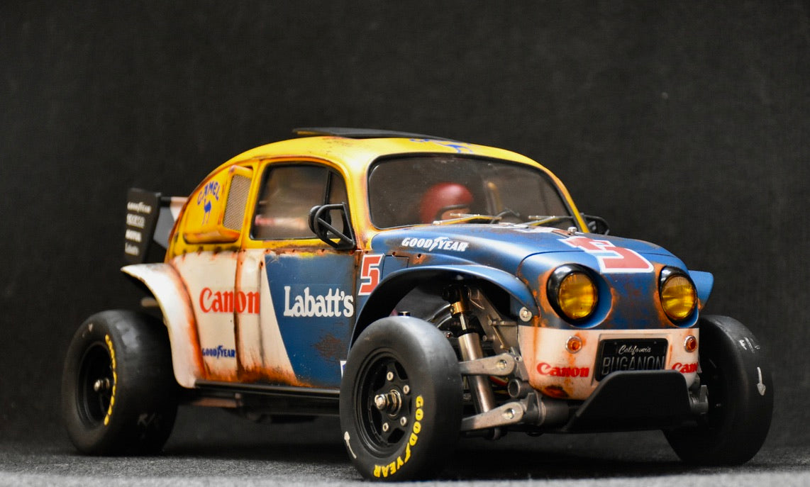 Tamiya Sand Scorcher 1/10 Custom Painted Body – Finished with Driver Figure (BUGANON)