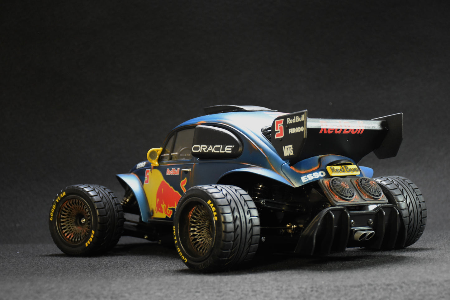 Tamiya BLITZER BEETLE 1/10 Custom Painted Body – Finished with Driver Figure (RED BULL LIVERY)