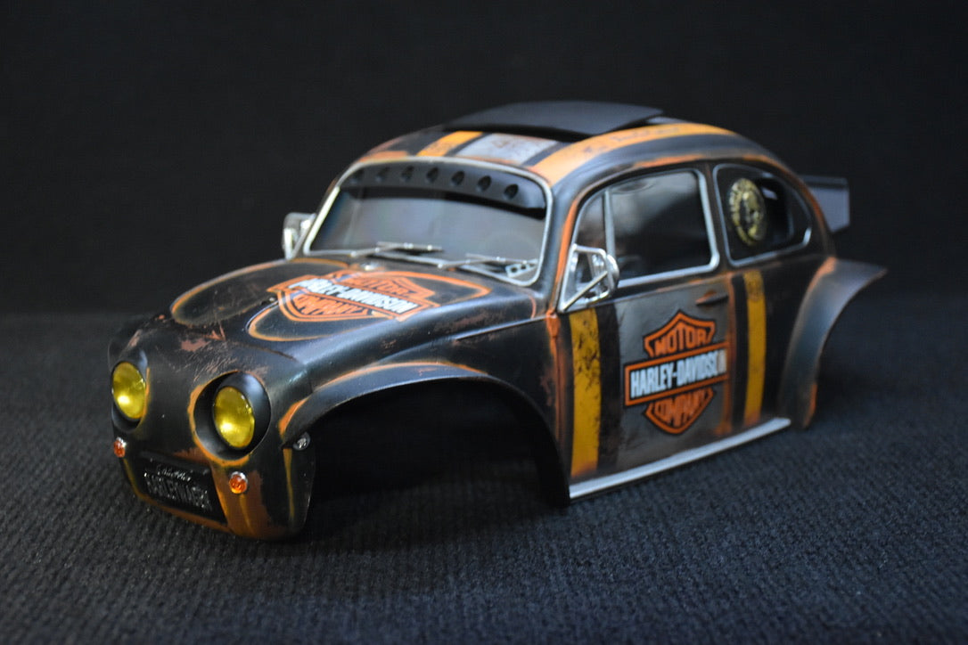 Tamiya Sand Scorcher 1/10 Custom Painted Body – Finished with Driver Figure (HARLEYWAGEN)