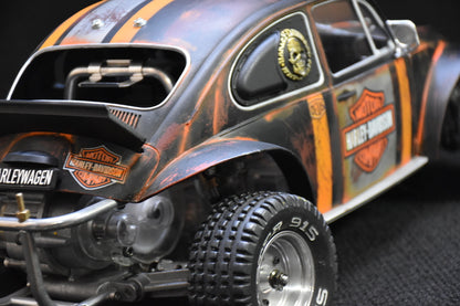 Tamiya Sand Scorcher 1/10 Custom Painted Body – Finished with Driver Figure (HARLEYWAGEN)