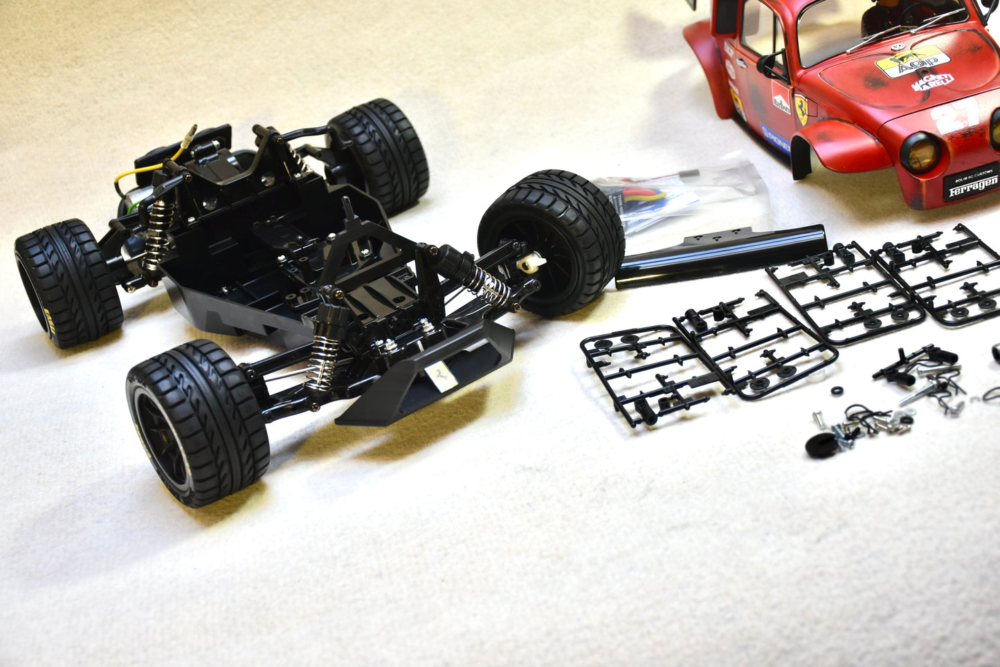 FERRAGEN #5 - Custom-Built Tamiya Blitzer Beetle – Ferrari 643 theme -  1/10 RC Buggy