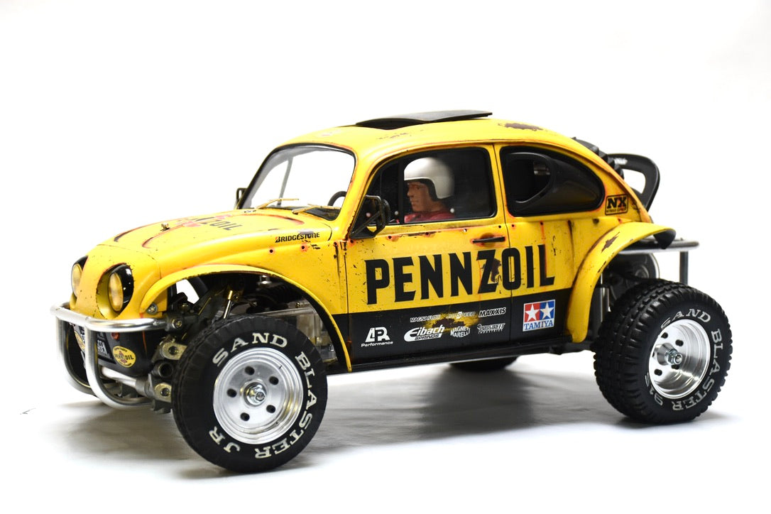 Tamiya Sand Scorcher 1/10 Custom Painted Body – Finished with Driver Figure (PENNSWAGEN)