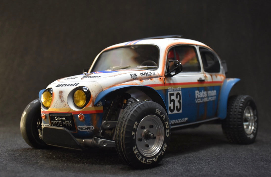 Tamiya Sand Scorcher 1/10 Custom Painted Body – Finished with Driver Figure (RATS MAN)