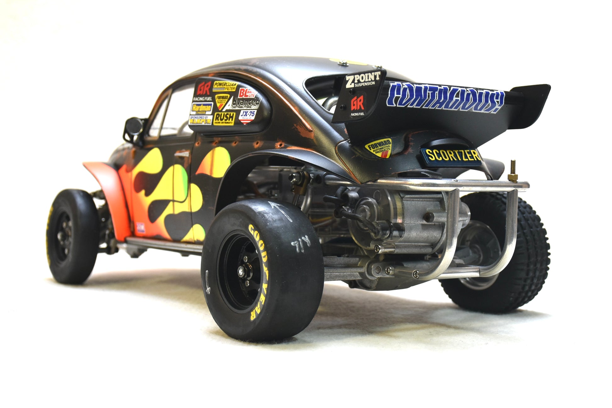 Tamiya Sand Scorcher 1/10 Custom Painted Body – Finished with Driver Figure (SCORTZER) - BOLIM RC CUSTOMS