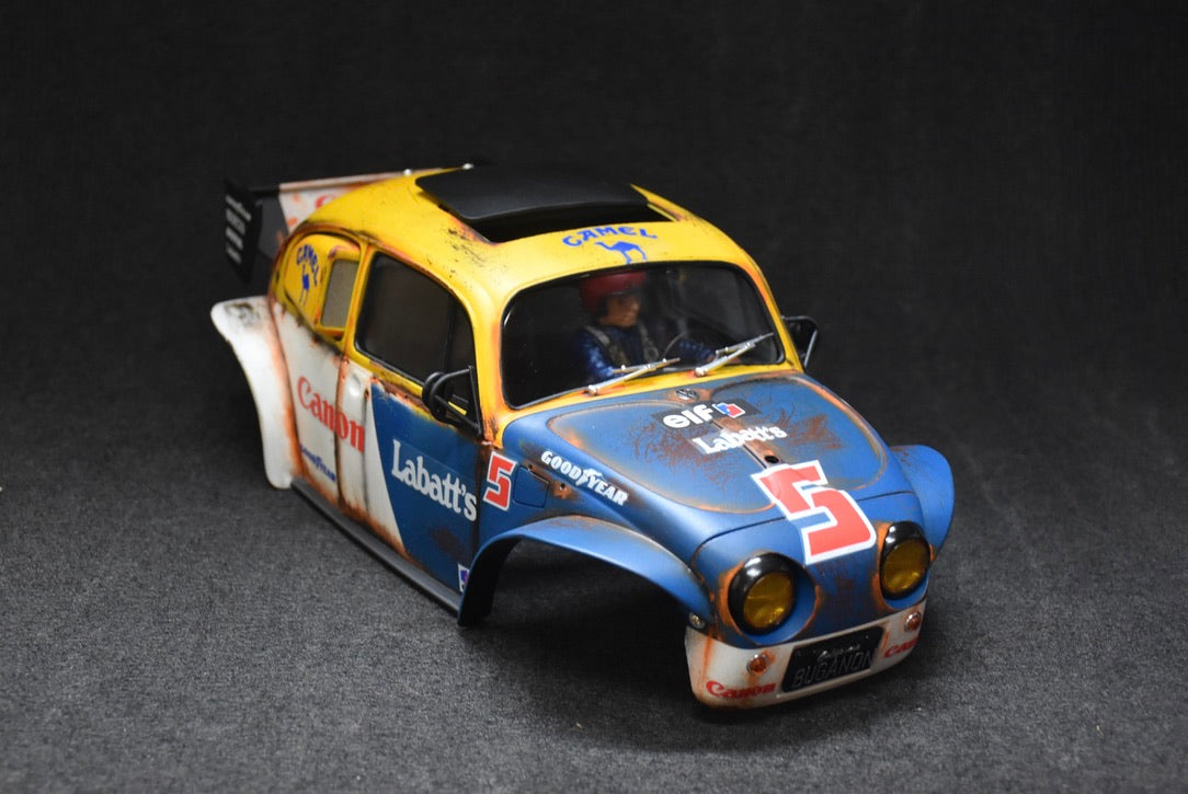Tamiya Sand Scorcher 1/10 Custom Painted Body – Finished with Driver Figure (BUGANON)