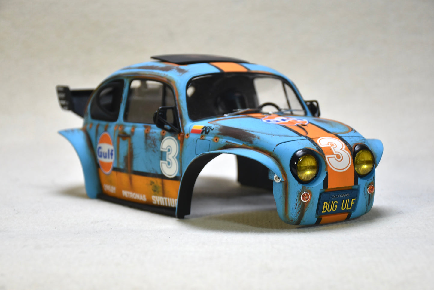 Tamiya Sand Scorcher 1/10 Custom Painted Body – Finished with Driver Figure (BUGULF) - BOLIM RC CUSTOMS