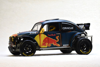 Tamiya Sand Scorcher 1/10 Custom Painted Body – Finished with Driver Figure (RED BUG) RED BULL LIVERY