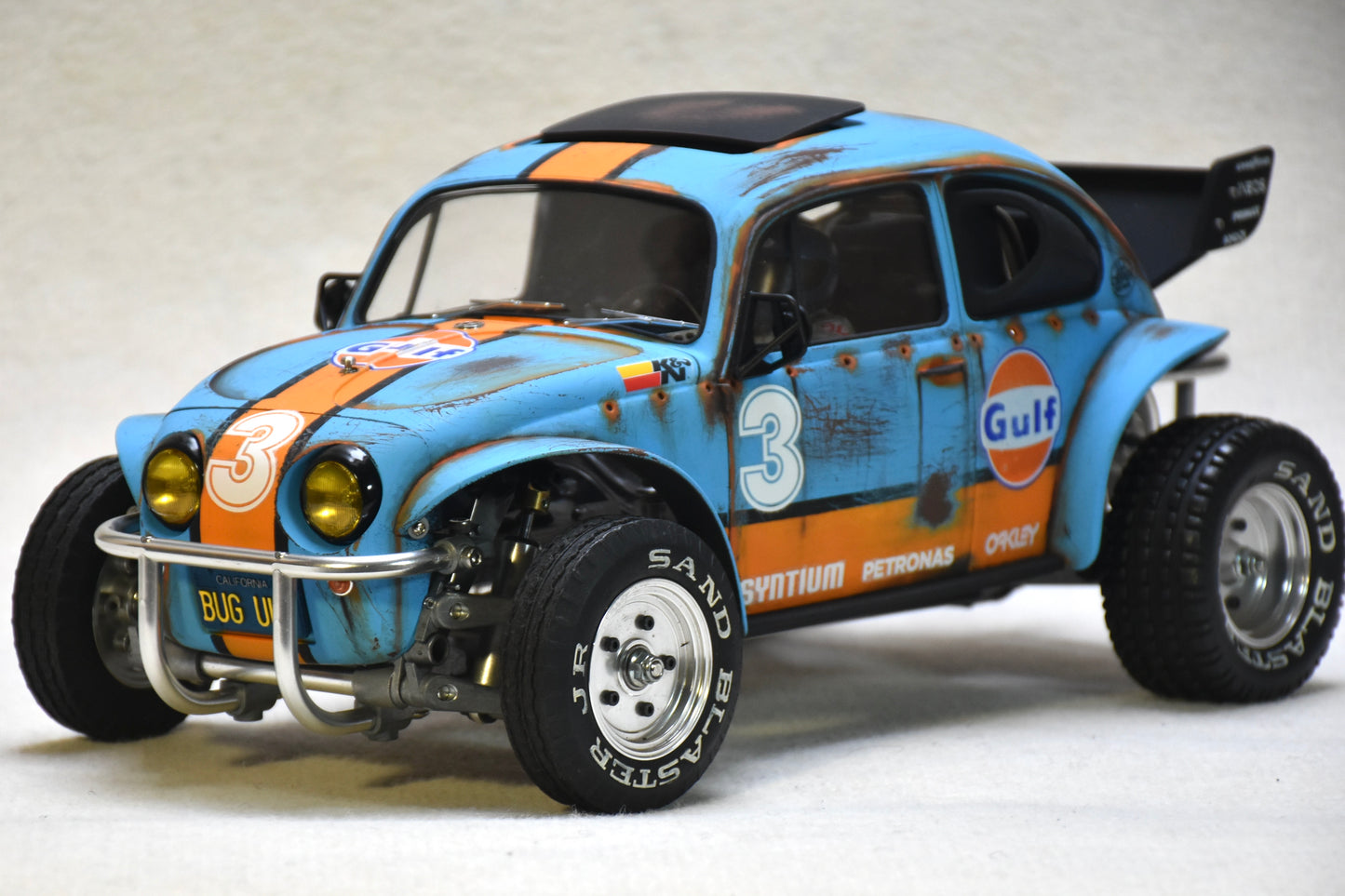 Tamiya Sand Scorcher 1/10 Custom Painted Body – Finished with Driver Figure (BUGULF) - BOLIM RC CUSTOMS