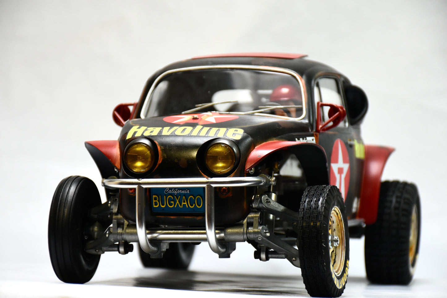 Tamiya Sand Scorcher 1/10 Custom Painted Body – Finished with Driver Figure (BUGXACO)
