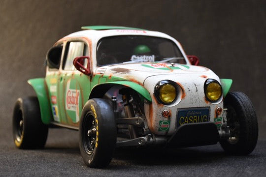 Tamiya Sand Scorcher 1/10 Custom Painted Body – Finished with Driver Figure (CASBUG)