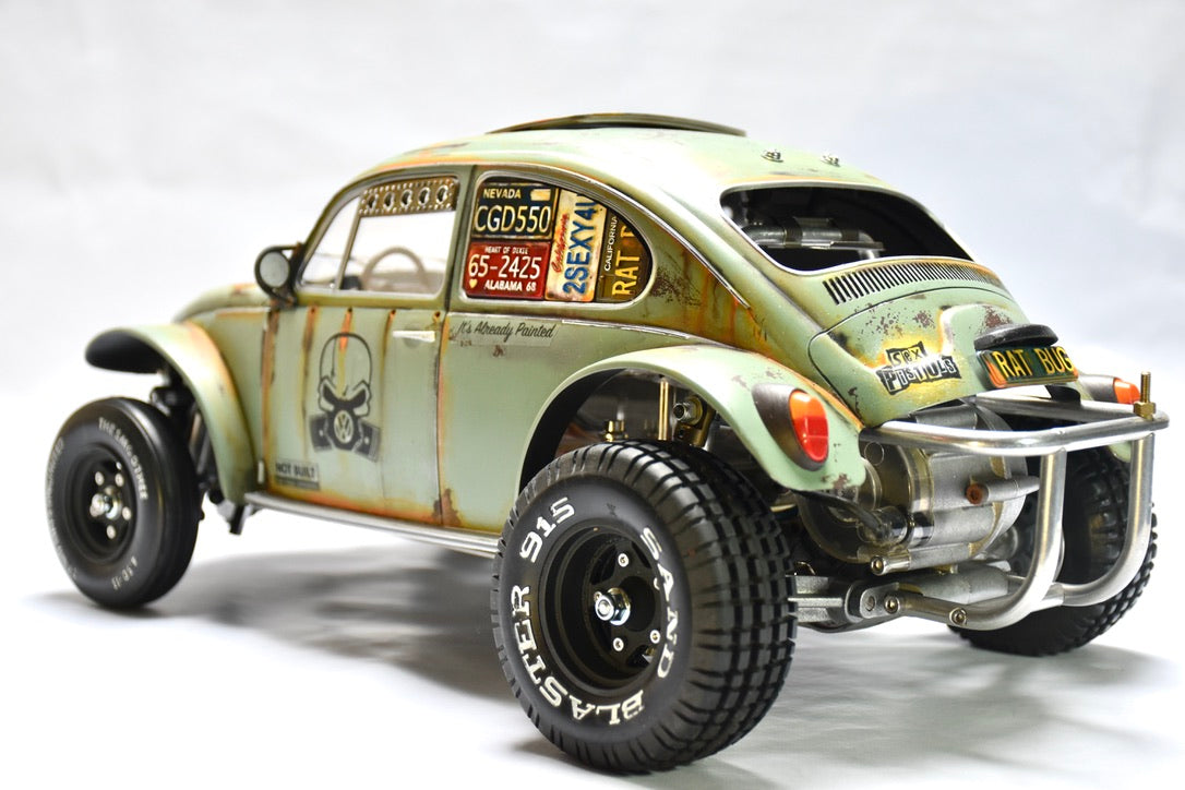 Tamiya Sand Scorcher 1/10 Custom Painted Body – Finished with Driver Figure (RAT BUG) - BOLIM RC CUSTOMS