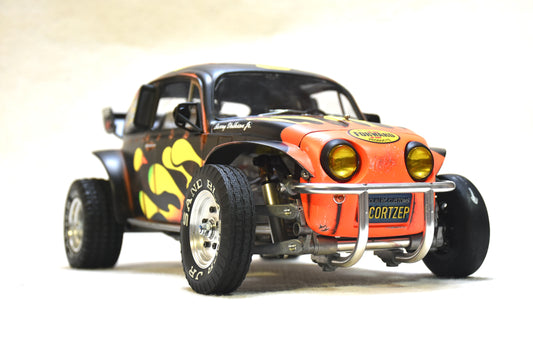 Tamiya Sand Scorcher 1/10 Custom Painted Body – Finished with Driver Figure (SCORTZER) - BOLIM RC CUSTOMS