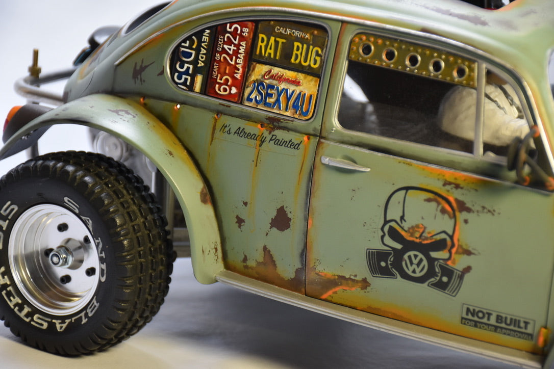 Tamiya Sand Scorcher 1/10 Custom Painted Body – Finished with Driver Figure (RAT BUG) - BOLIM RC CUSTOMS