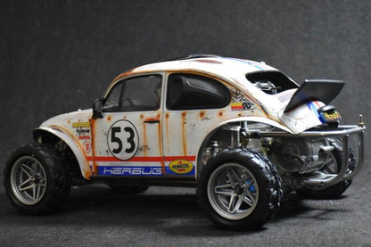Tamiya Sand Scorcher 1/10 Custom Painted Body – Finished with Driver Figure (HERBUG) - (Minor Sticker Imperfection)