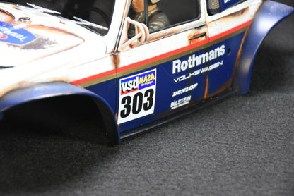 Tamiya BLITZER BEETLE 1/10 Custom Painted Body – Finished with Driver Figure (DAKAR ROTHMANS)