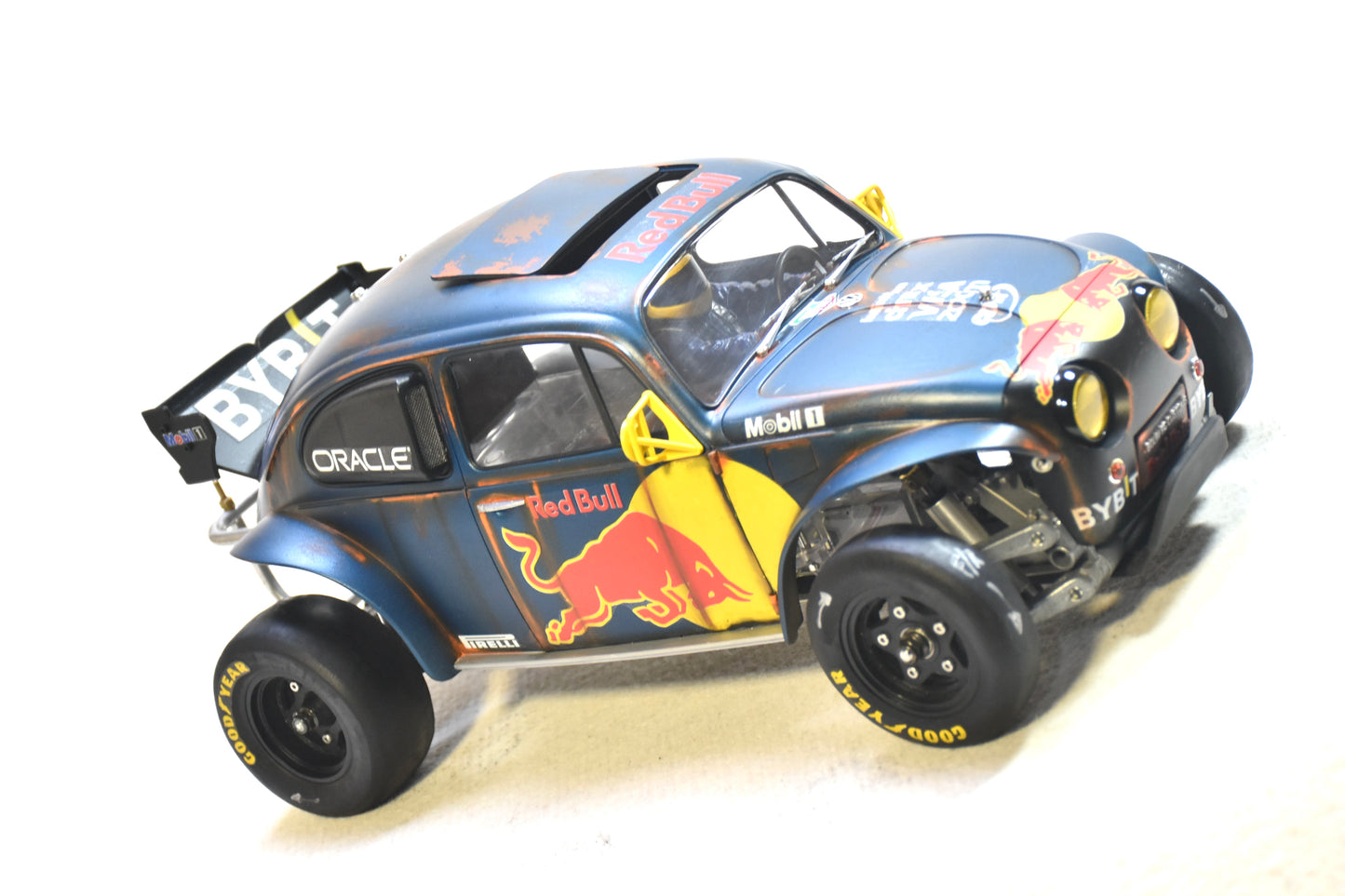 Tamiya Sand Scorcher 1/10 Custom Painted Body – Finished with Driver Figure (RED BUG) RED BULL LIVERY