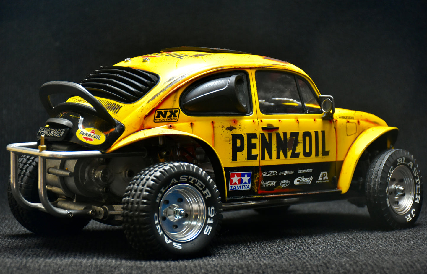 Tamiya Sand Scorcher 1/10 Custom Painted Body – Finished with Driver Figure (PENNSWAGEN)