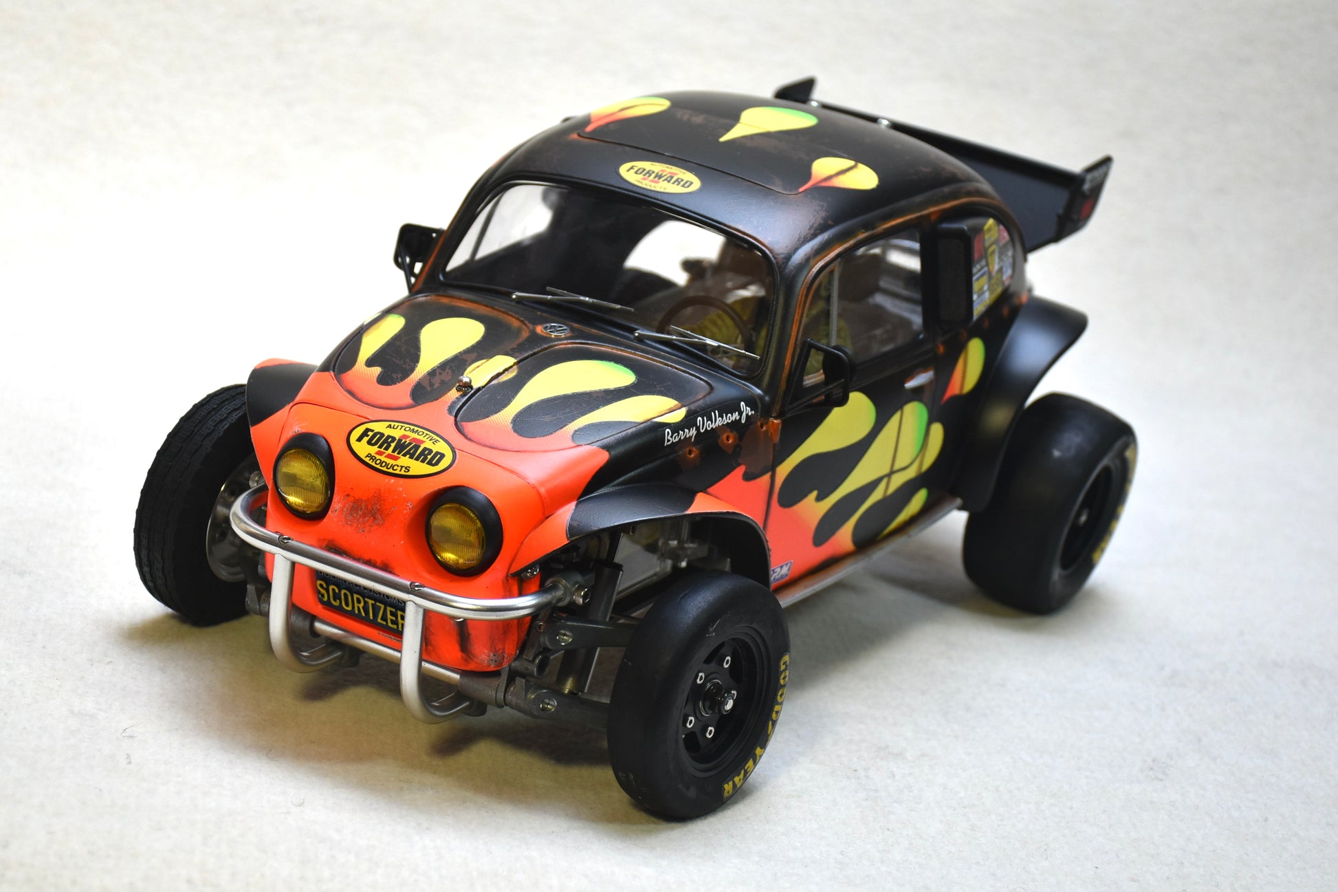 Tamiya Sand Scorcher 1/10 Custom Painted Body – Finished with Driver Figure (SCORTZER) - BOLIM RC CUSTOMS
