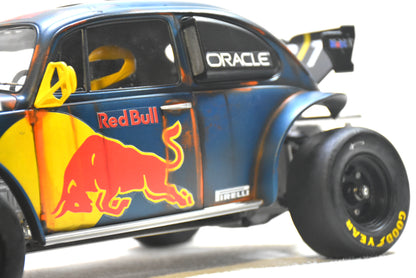 Tamiya Sand Scorcher 1/10 Custom Painted Body – Finished with Driver Figure (RED BUG) RED BULL LIVERY