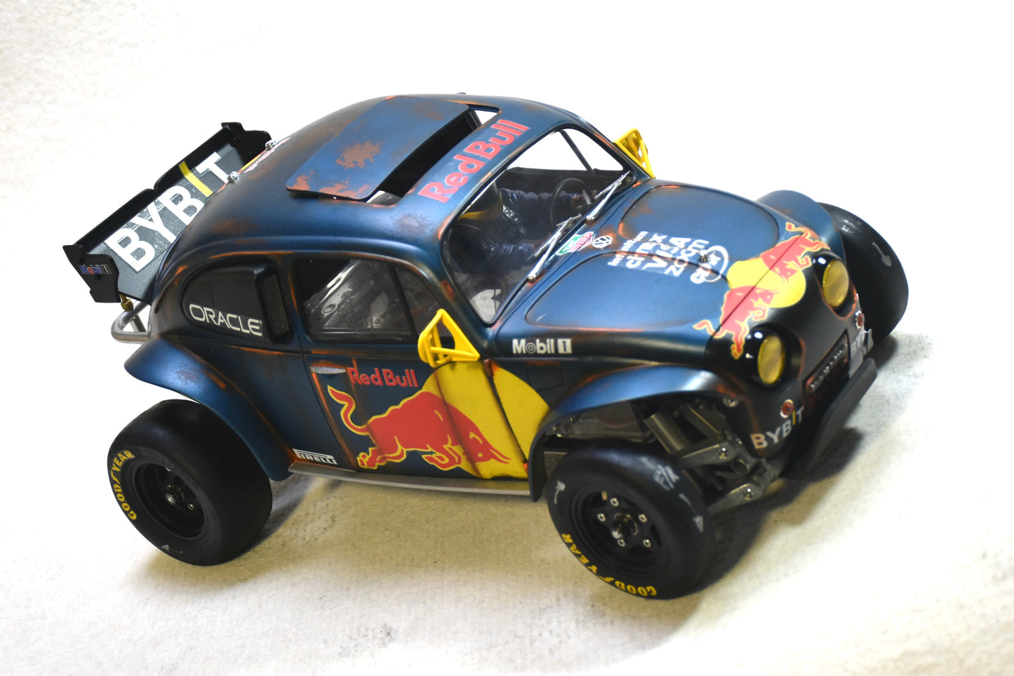 Tamiya Sand Scorcher 1/10 Custom Painted Body – Finished with Driver Figure (RED BUG) RED BULL LIVERY