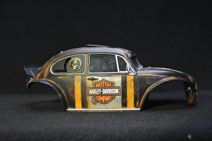 Tamiya Sand Scorcher 1/10 Custom Painted Body – Finished with Driver Figure (HARLEYWAGEN)