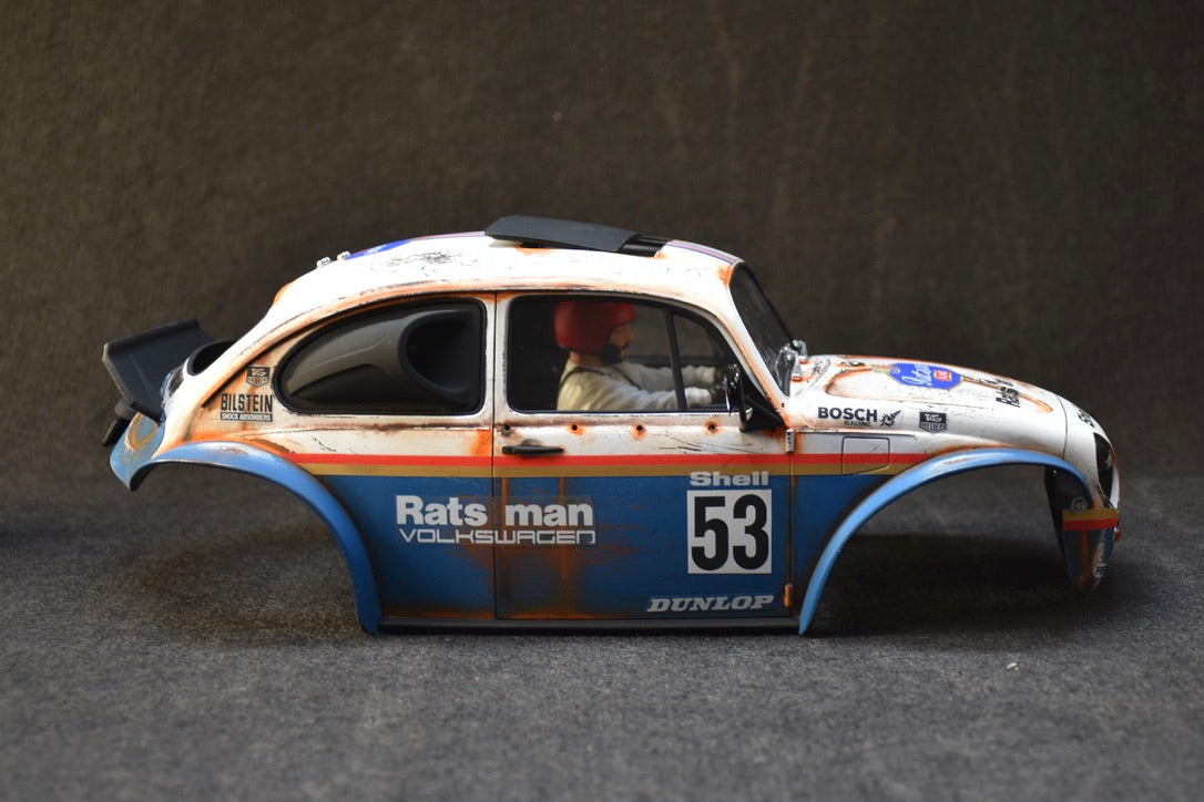 Tamiya Sand Scorcher 1/10 Custom Painted Body – Finished with Driver Figure (RATS MAN)