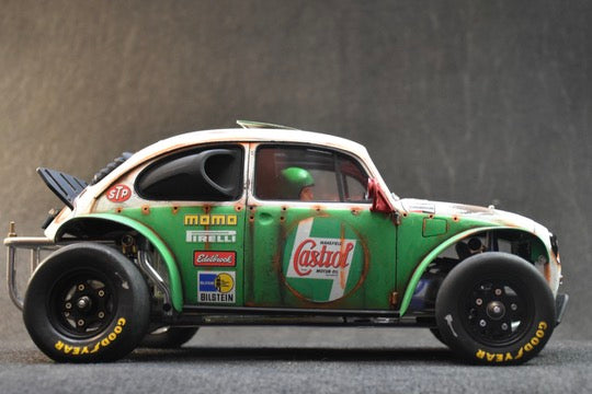 Tamiya Sand Scorcher 1/10 Custom Painted Body – Finished with Driver Figure (CASBUG)