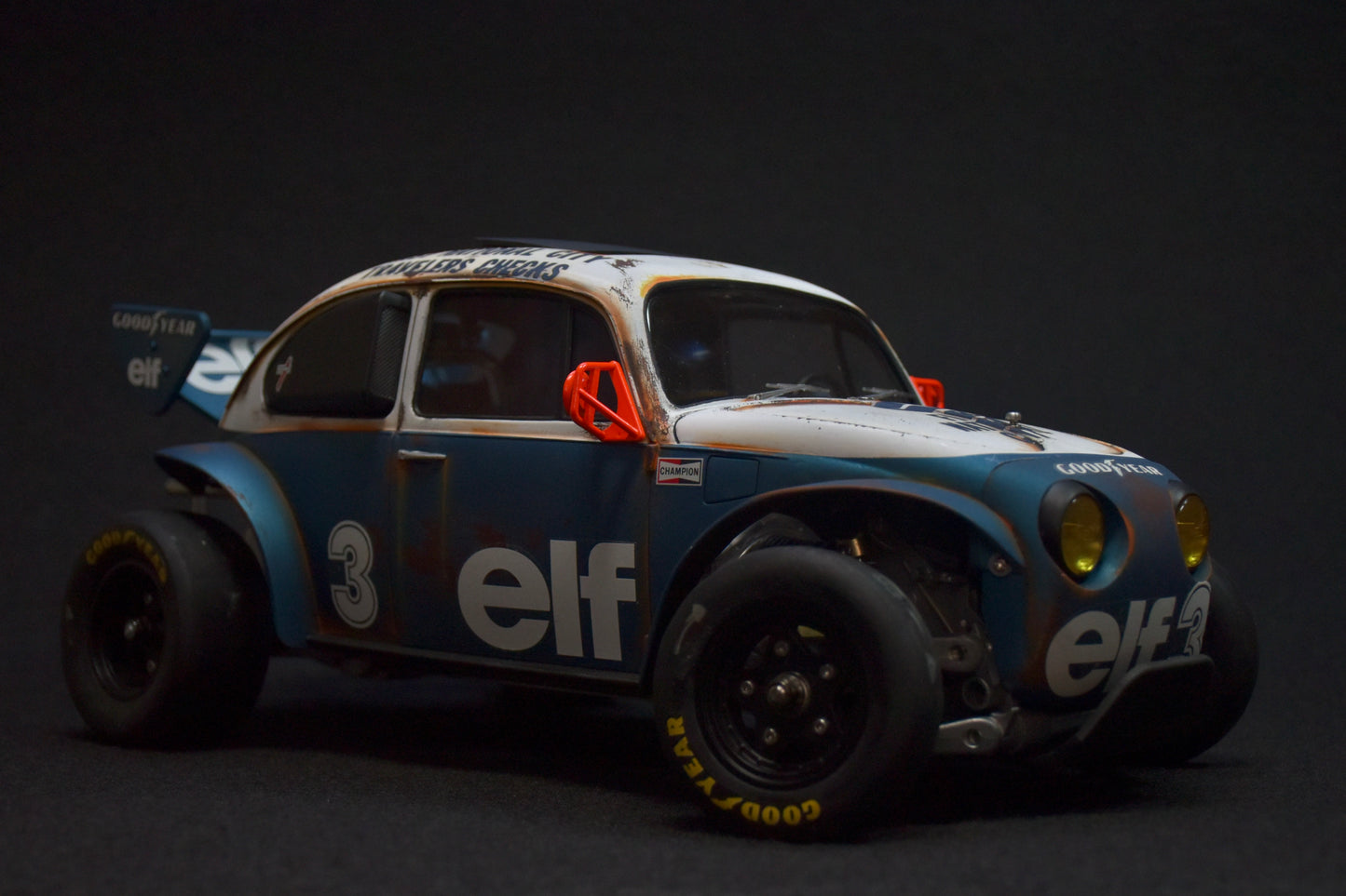 Tamiya Sand Scorcher 1/10 Custom Painted Body – Finished with Driver Figure (Tyrrell p34 tribute)