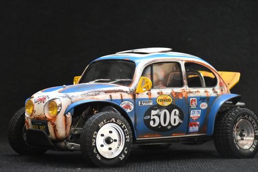 Tamiya Sand Scorcher 1/10 Custom Painted Body – Finished with Driver Figure (BOXRAT) - BOLIM RC CUSTOMS