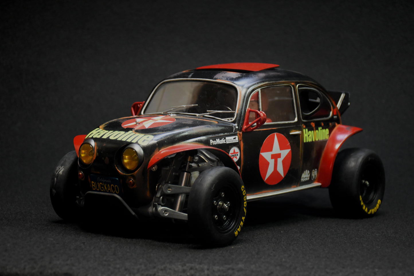 Tamiya Sand Scorcher 1/10 Custom Painted Body – Finished with Driver Figure (BUGXACO)