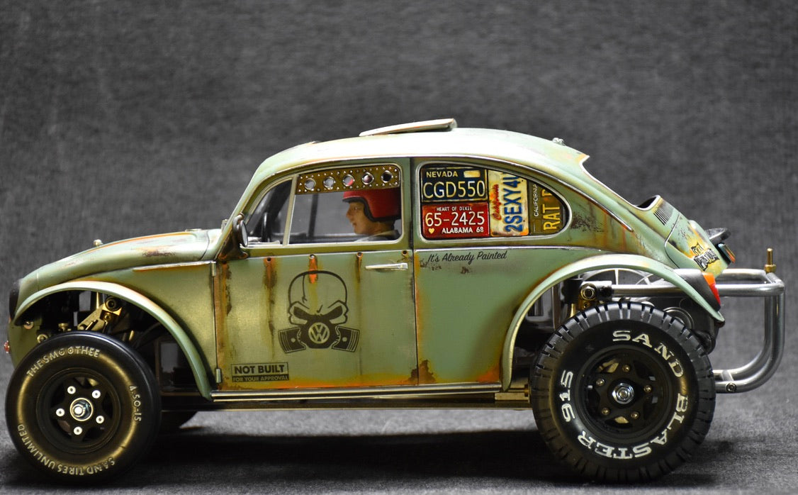 Tamiya Sand Scorcher 1/10 Custom Painted Body – Finished with Driver Figure (RAT BUG) - BOLIM RC CUSTOMS