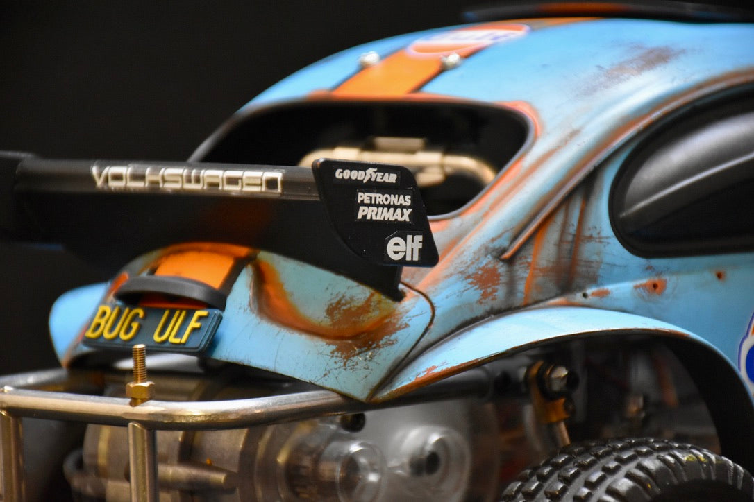 Tamiya Sand Scorcher 1/10 Custom Painted Body – Finished with Driver Figure (BUGULF)