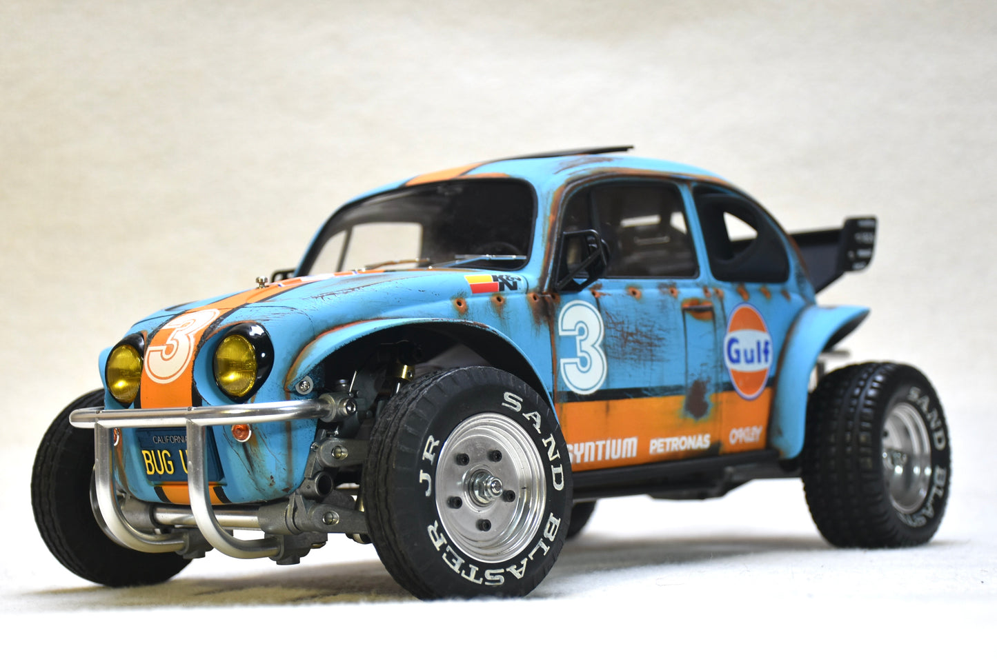 Tamiya Sand Scorcher 1/10 Custom Painted Body – Finished with Driver Figure (BUGULF) - BOLIM RC CUSTOMS