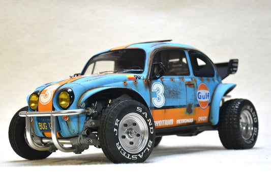 Tamiya Sand Scorcher 1/10 Custom Painted Body – Finished with Driver Figure (BUGULF) - BOLIM RC CUSTOMS