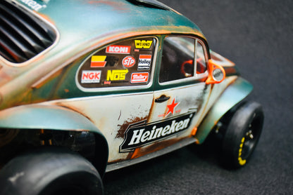 Tamiya Sand Scorcher 1/10 Custom Painted Body – Finished with Driver Figure (HEINEWAGEN)