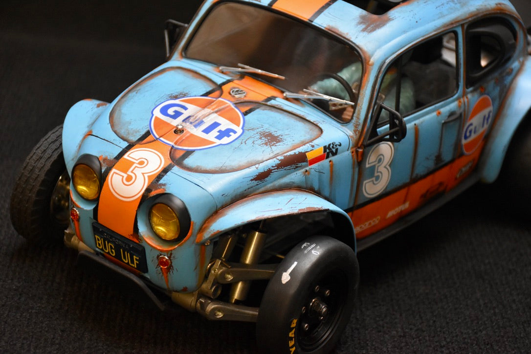 Tamiya Sand Scorcher 1/10 Custom Painted Body – Finished with Driver Figure (BUGULF)