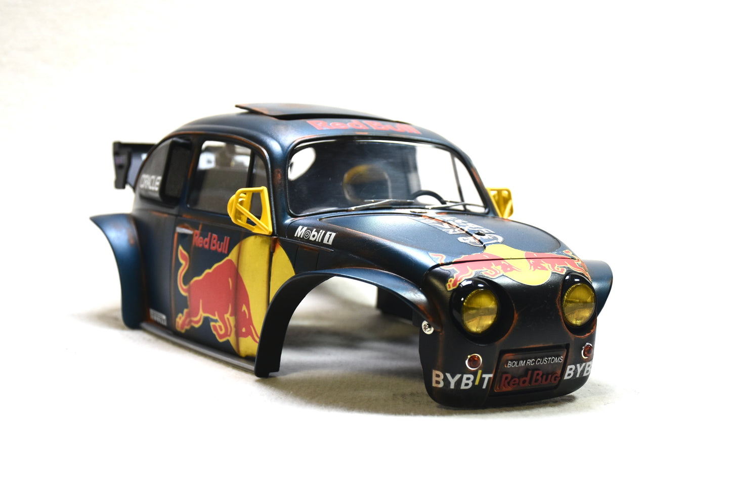 Tamiya Sand Scorcher 1/10 Custom Painted Body – Finished with Driver Figure (RED BUG) RED BULL LIVERY