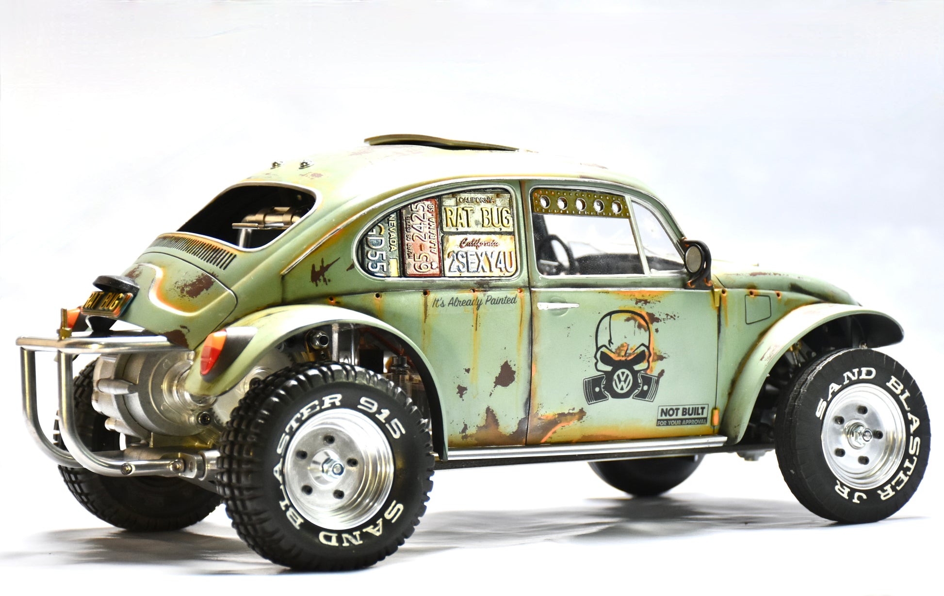 Tamiya Sand Scorcher 1/10 Custom Painted Body – Finished with Driver Figure (RAT BUG) - BOLIM RC CUSTOMS