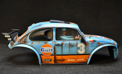 Tamiya Sand Scorcher 1/10 Custom Painted Body – Finished with Driver Figure (BUGULF)