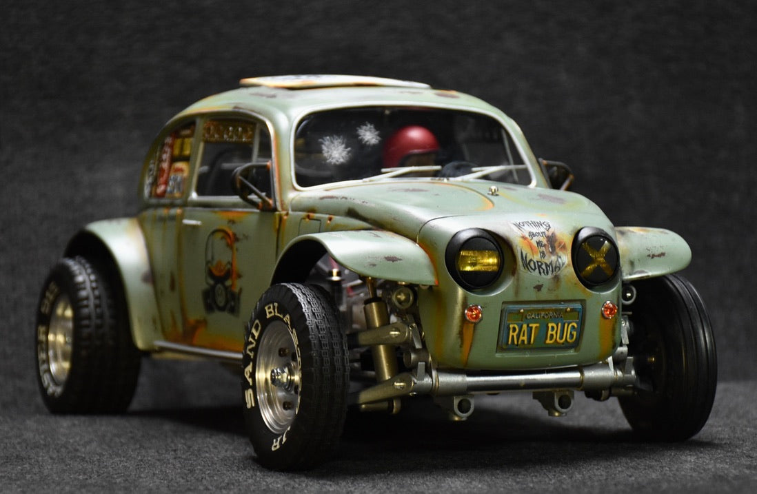 Tamiya Sand Scorcher 1/10 Custom Painted Body – Finished with Driver Figure (RAT BUG) - BOLIM RC CUSTOMS