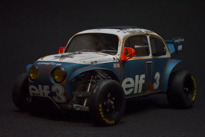 Tamiya Sand Scorcher 1/10 Custom Painted Body – Finished with Driver Figure (Tyrrell p34 tribute)