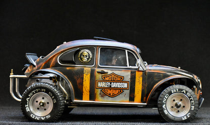 Tamiya Sand Scorcher 1/10 Custom Painted Body – Finished with Driver Figure (HARLEYWAGEN)