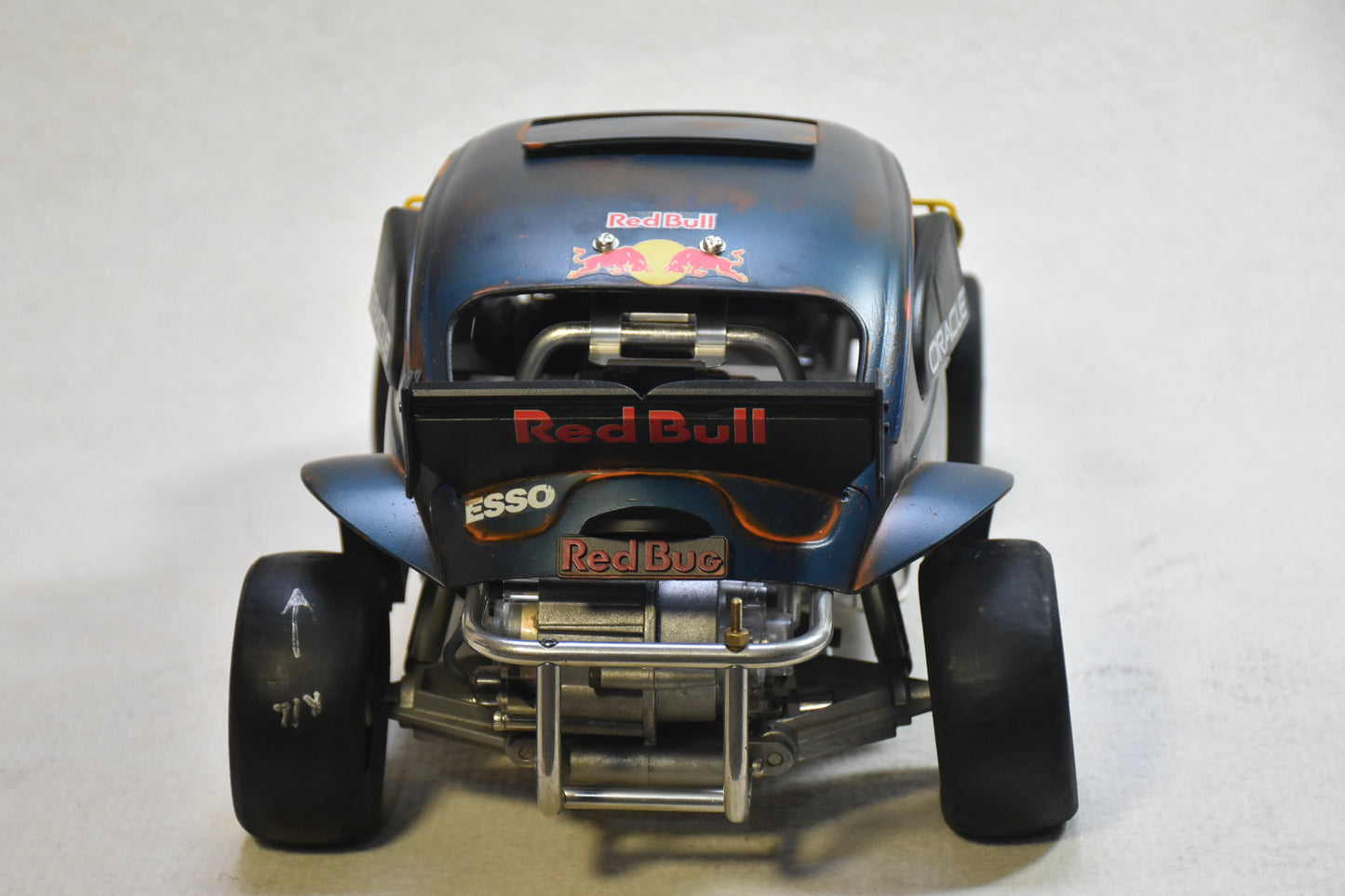 Tamiya Sand Scorcher 1/10 Custom Painted Body – Finished with Driver Figure (RED BUG) RED BULL LIVERY