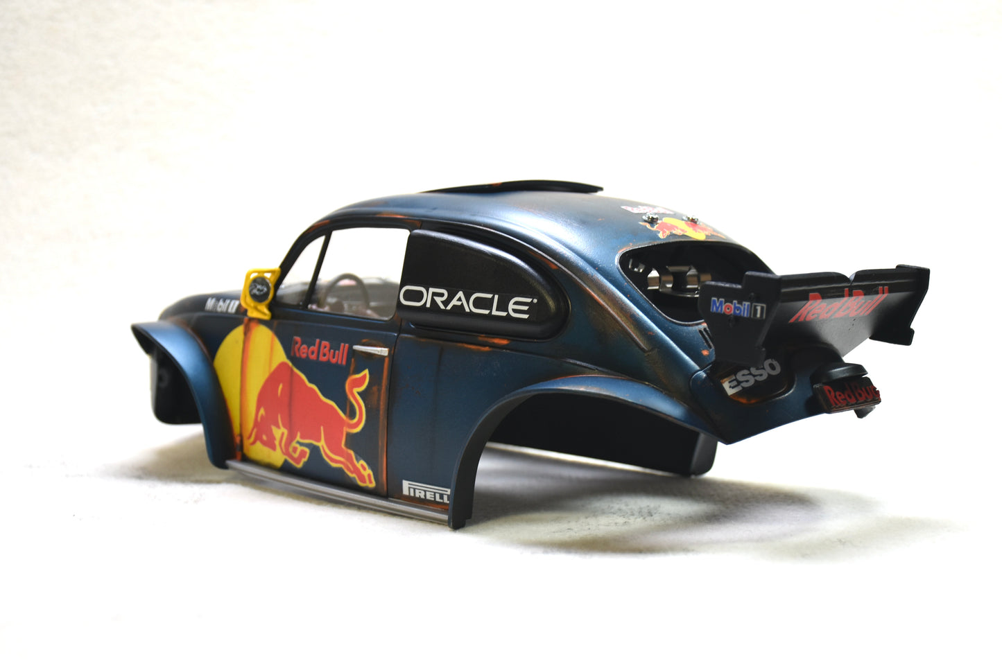 Tamiya Sand Scorcher 1/10 Custom Painted Body – Finished with Driver Figure (RED BUG) RED BULL LIVERY