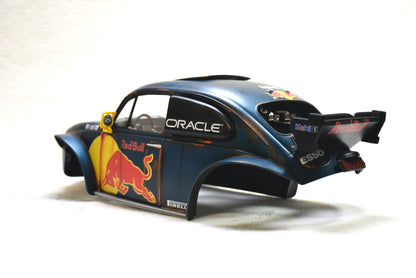Tamiya Sand Scorcher 1/10 Custom Painted Body – Finished with Driver Figure (RED BUG) RED BULL LIVERY